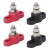 4Pcs Battery Terminal Blocks 12V 24V Safe Red Black Power Stud Battery Junction Block Post