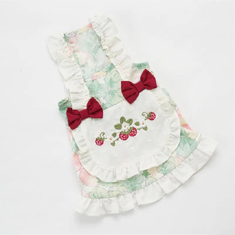 

2025 Новая Одежда для Собак Платья Кошка Йоркширский терьер Померанский шпиц Ши-тцу Мальтийская болонка Бишон Пудель Шнауцер Щенок Одежда для Маленьких Собак Платье Юбка S зелёный