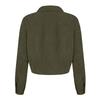 Casual Womens Color Short Solid Corduroy Button Jacket