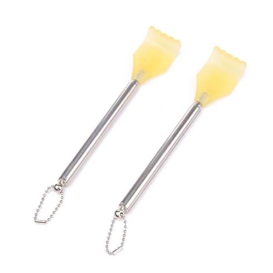 Back Scratcher Adjustable Four Quarters Telescopic Ergonomic Long Handle Back Massage Stainless Steel Itch Relief Telescoping Back Scratcher