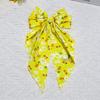 Satin Strawberry Heart Bow Hair Clips with Long Ribbons for Spring
