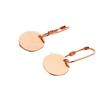 Color Gold Purple Gold Glossy Round Earrings Rose Gold Plated Classic Simple Fashion Ear Buckle