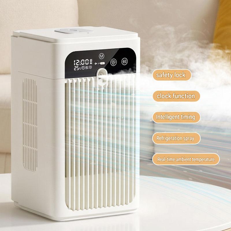 Smart Timer Desktop Air Cooler Mini Air Conditioner Fan Quiet Home Outdoor Cooling Portable Fan