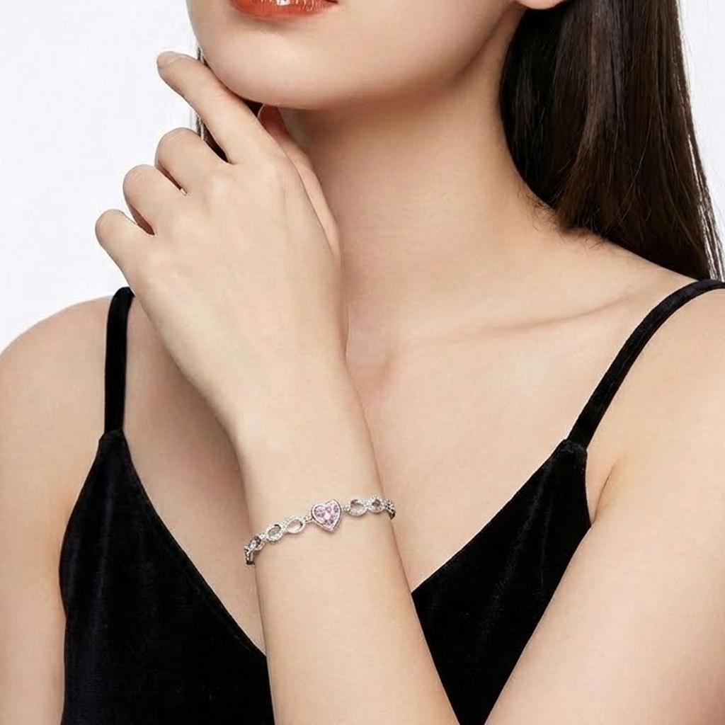 S925 sterling silver zircon bracelet light luxury high-end silver jewelry anniversary store celebration gifts
