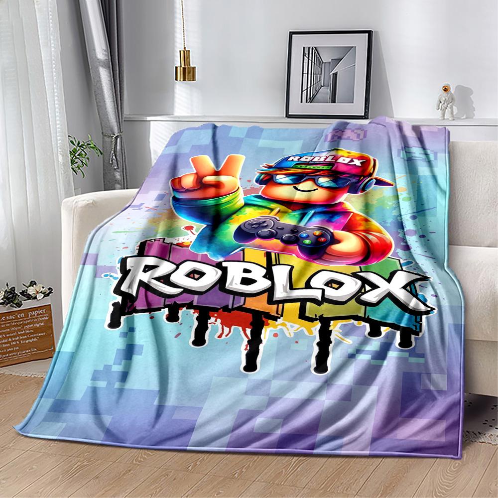 Roblox 199 Blanket Comfortable Suitable for Livingroom Office Chair Couch Four Seasons Universal Warmthful Decor