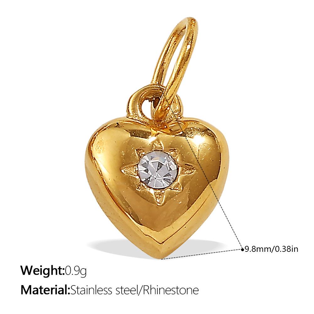 European and American creative gold mini DIY butterfly love pendant collection stainless steel plated 18K gold compact accessories