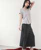 Kasel Tencel Pleats T-Shirt, Melange Gray