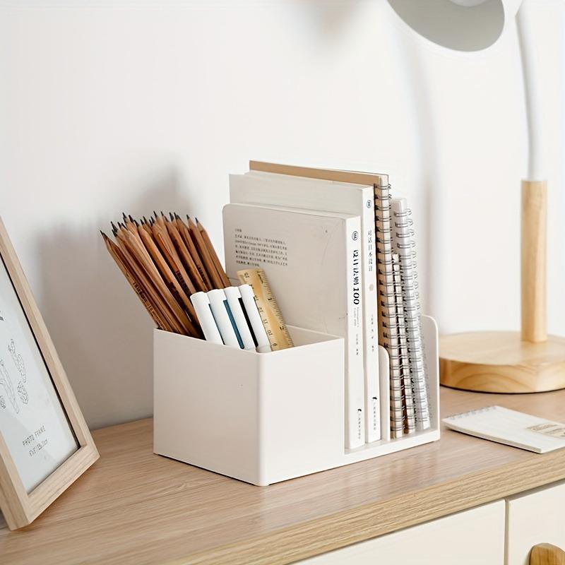 1pc Polishing desktop storage box - spacious folder storage and sorting rack with tension installation - perfect for offices