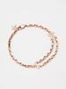 DUALITY DOUBLE CHAIN BRACELET ROSE GOLD