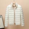 2025 New 90% White Duck Down Stand-up Collar Hooded Down Jacket Women's Short Slim-fit Large-size Winter Coat