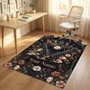 Floral Brain Cosmic Theme Soft Crystal Velvet Rug Custom Name & Text Print Non Slip Floor Rug for Bedroom Living Room
