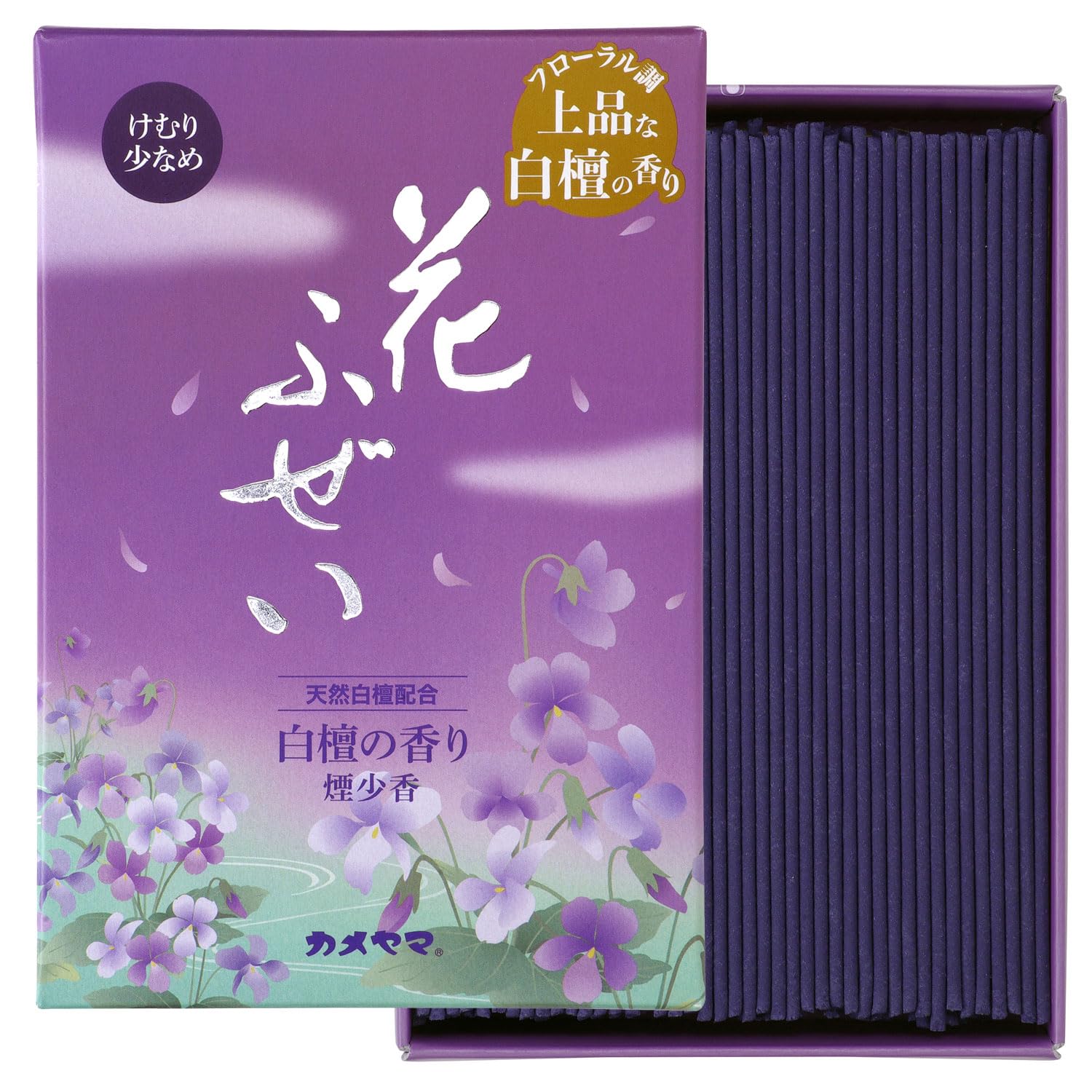

Kameyama Hanafuzei Purple Low Large Value Pack 500 Sandalwood Low Smoke Incense, Smoke, (Approx. 220g, Sticks), Scent,