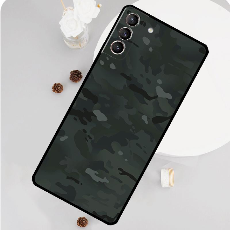 Custodia per Telefono Camouflage Militare Night Dark Camo per Samsung Galaxy S25 S26 Ultra S20 S21 S22 S23 S24 Plus S10 S25 FE Cover