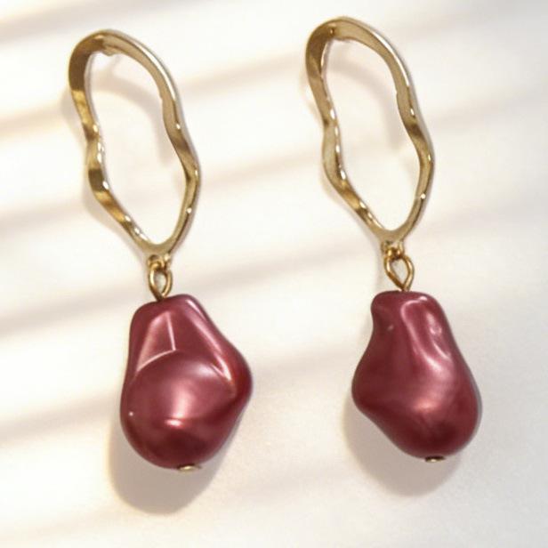 

Simple pendant earrings, fashion and versatility, geometric cut-out earrings, everyday party earrings