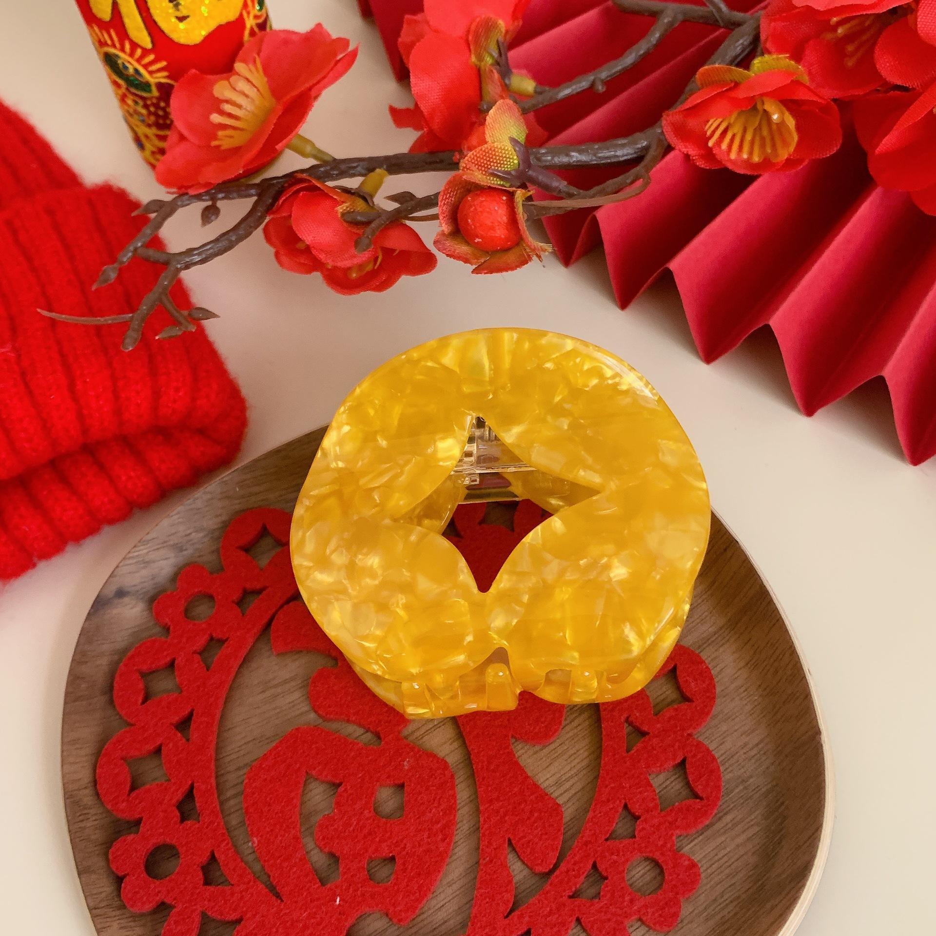 

1pc New Year cartoon God of Wealth wallet, shark clip, Spring Festival accessories, hair clip, hair accessories