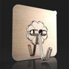 Durable Adhesive Stainless Steel Wall Hook for Heavy Duty Kitchen Use