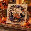 Handmade Holiday Gift Ideas Halloween Faux Pearl Art DIY Kit, Spooky Cute 3D Beads Painting Crafts, Unique Party Favors Gothic Ghost Pumpkin Cat Crow