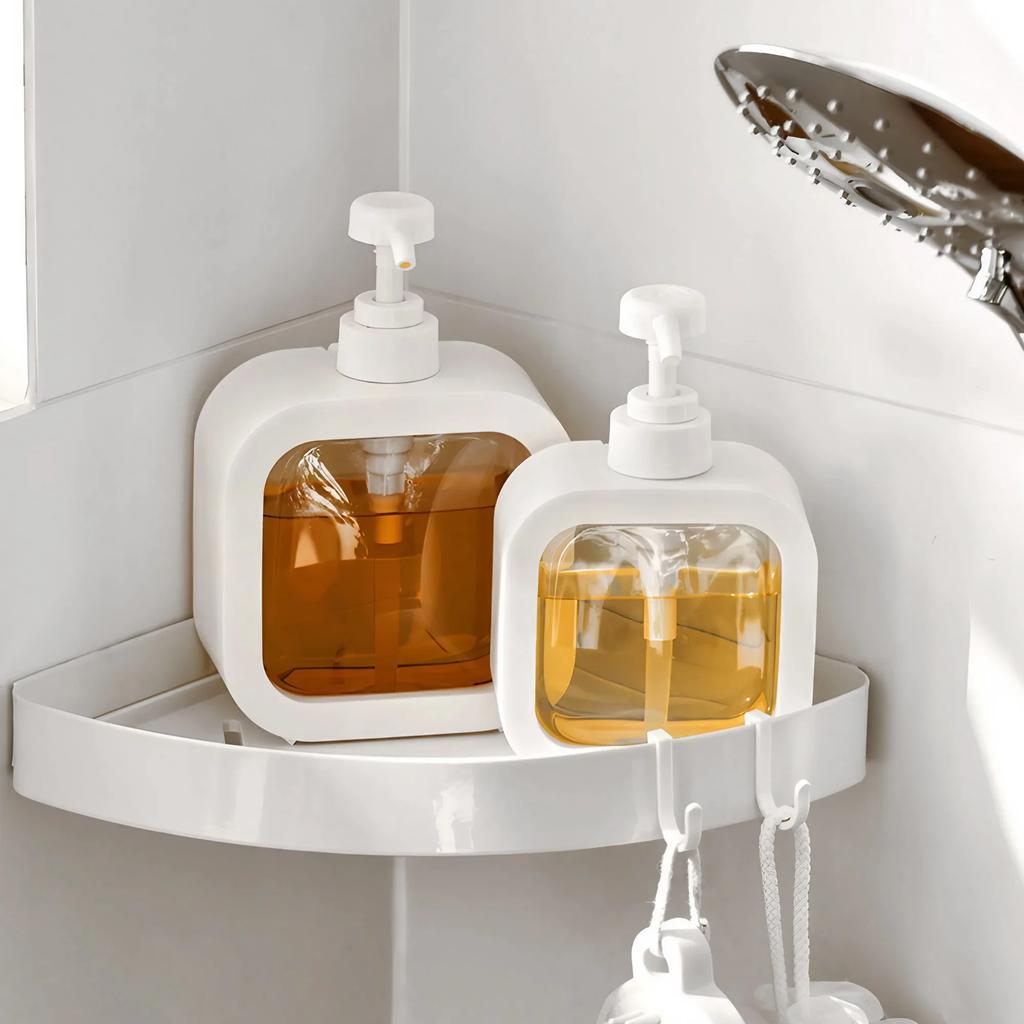 Bouteille Rechargeable Grande Capacité pour Shampoing Désinfectant pour les Mains Gel Douche Nettoyant Liquide Lotion Distributeur à Pompe Portable