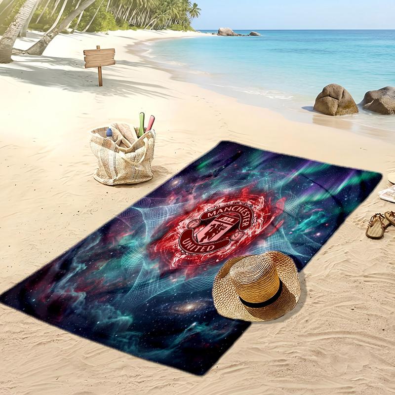 Manchester United Printed Beach Towel Quick Dry Soft TowelPortable Large Rectangular Beach Blanket for Travel Swimming Pool