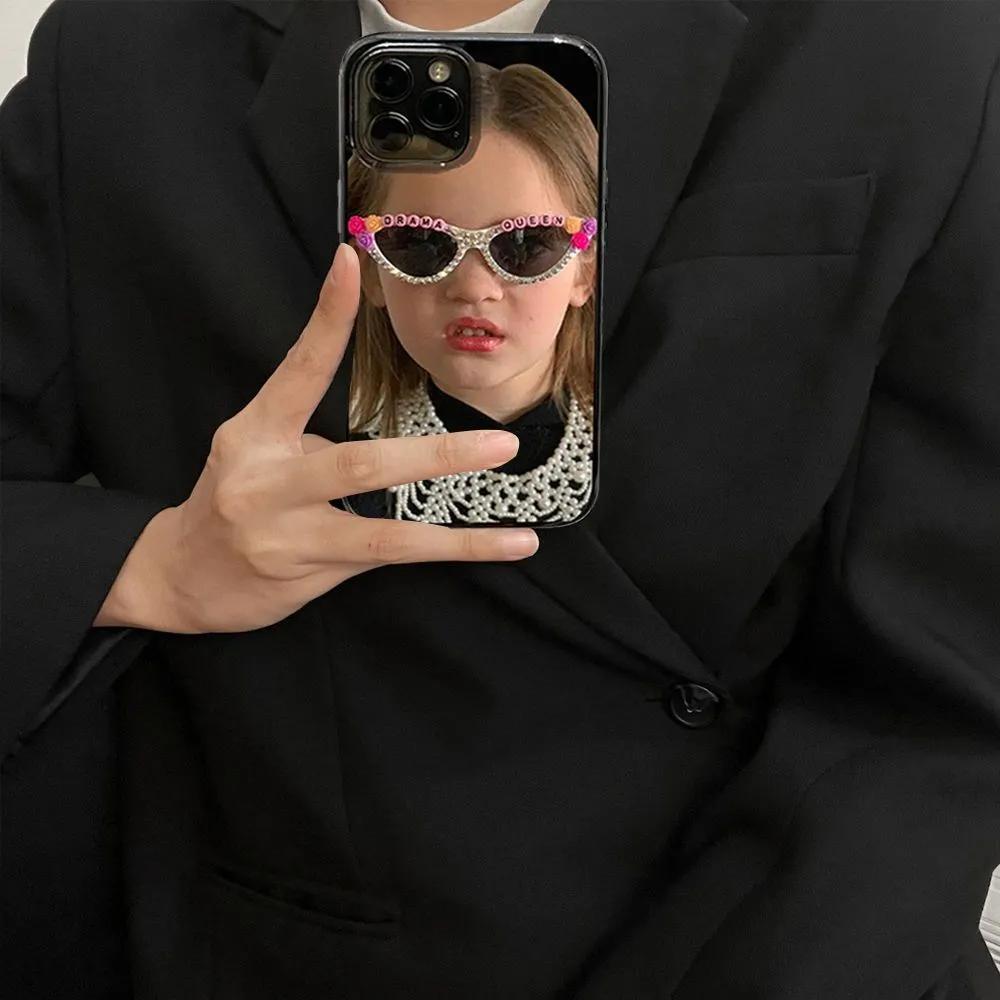 Cool Sunglasses Little Girl Personalized Phone Case for iPhone 17 AIR 16 15 14 13 12 11 PRO MAX MINI XSMAX XR 7 8 PLUS Y2K Cover