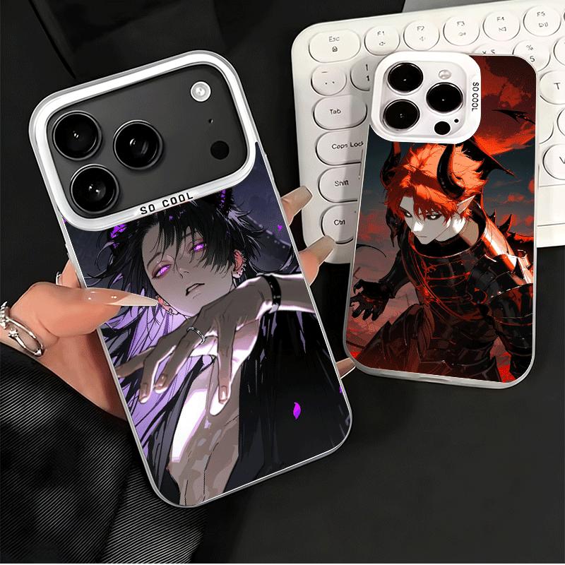Funda de Teléfono Suave Estilo Anime Chico Malo Diablo para iPhone 15 16 17 Pro Max 17Air 16E 14 Plus 13 12 Mini Cubierta Trasera a Prueba de Golpes