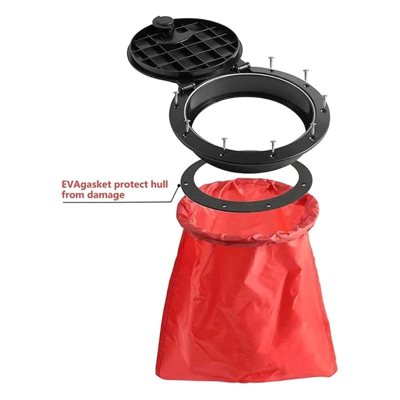 6" Deck Plate Hatch Cover Kit with Storage Bag for Marine Inflatable Boats Kayaks Rigging Wear Resistant