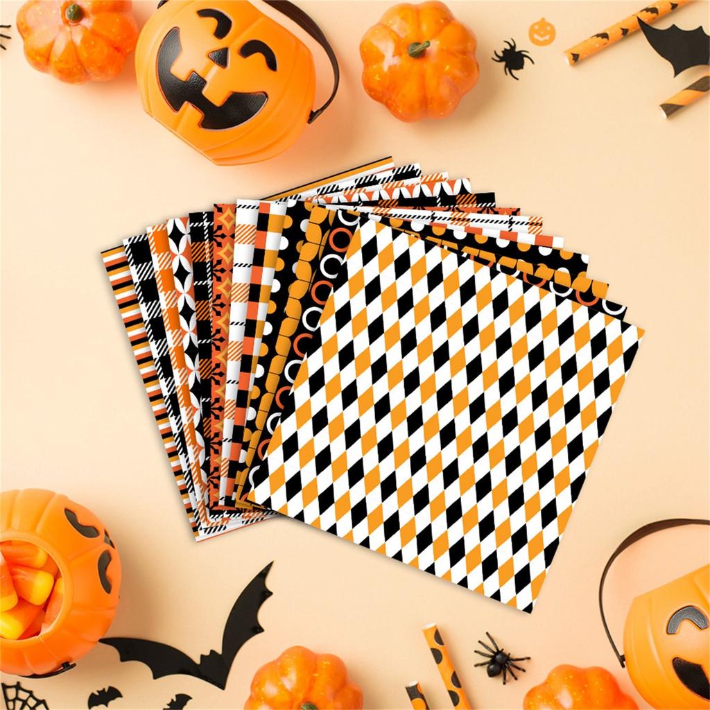 Halloween Decoration Handmade Packaging Double Offset Paper Horror Pumpkin Leaves Party Atmosphere Party Supplies