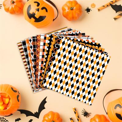 Halloween Decoration Handmade Packaging Double Offset Paper Horror Pumpkin Leaves Party Atmosphere Party Supplies