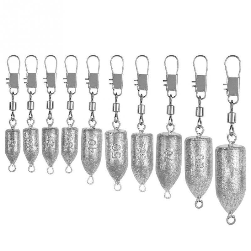 Buy Anti Dust Durable Lead Sinkers Weights Bullet Shaped Fishing Sinker Tackle at affordable