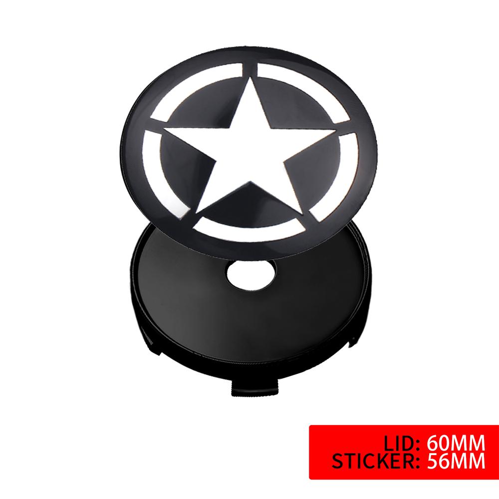 4 Stück 56/60mm Radnabenkappen Aufkleber Auto Emblem Abzeichen Dekoration für Jeep jk Compass Renegade Cherokee Gladiator Patriot Liberty