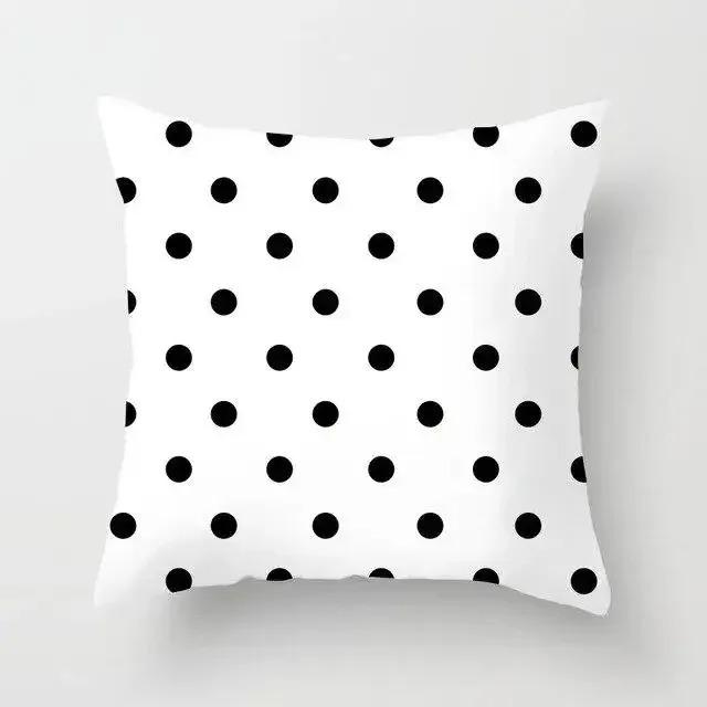 Black And White Striped Creative Double-Sided Printed Pillow Cover Short Plush Suitable Living Rooms Sofas Throw Cushion Cover