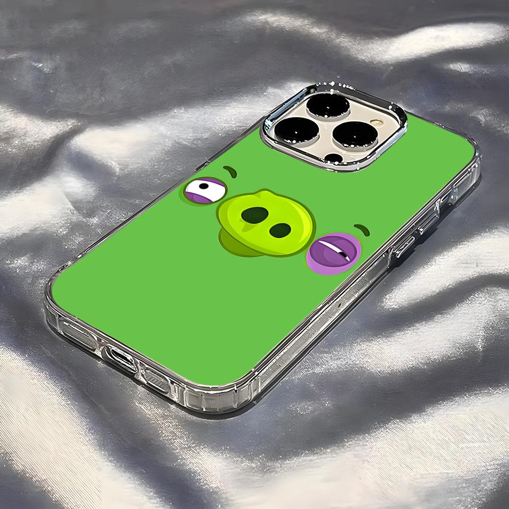 A-angry Birds Phone Case For IPhone 17 Pro Max 16 15 14 Pro Max IPhone 13 Pro Max 11 Plus Transparent Cover