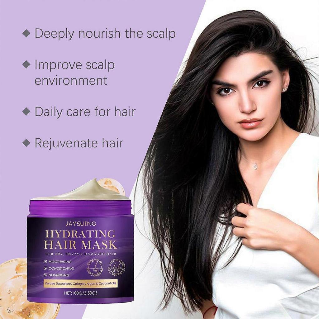 Masque capillaire hydratant Jaysuing - Soin du cuir chevelu, Nutrition des cheveux, Hydratation, Volume, Douceur et Brillance