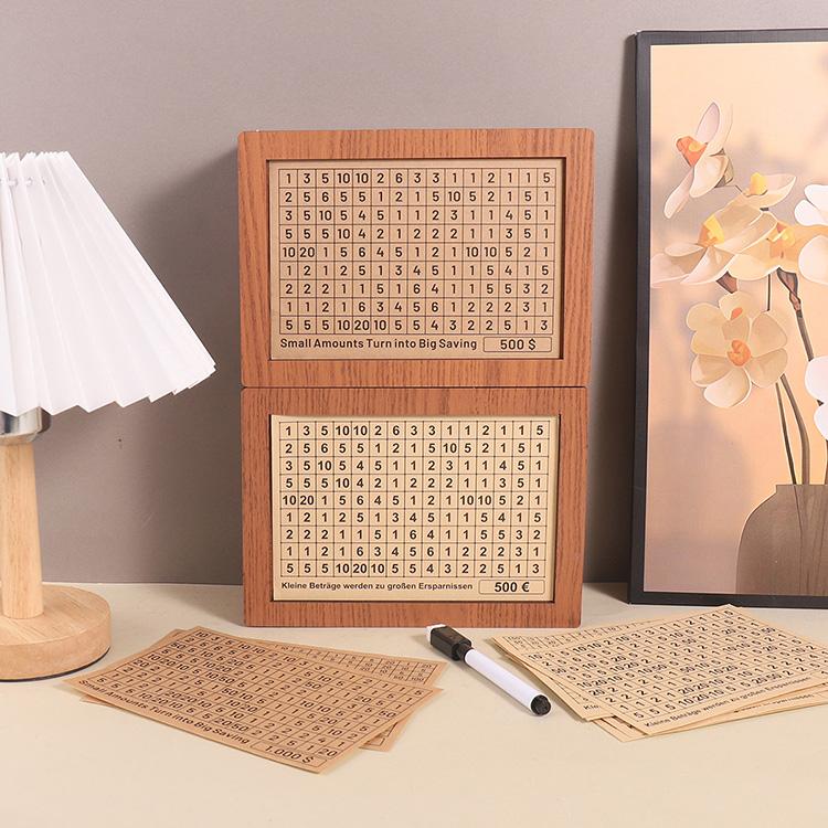 Customized Promotional Wooden Money Saving Box With Counter Desktop Piggy Bank Gift for Children Wooden Crafts Saving Box