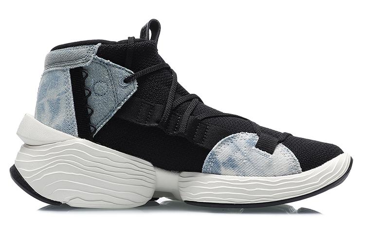 Li Ning Essence Enlightenment Kung Fu Winterized Low Top Basketball Shoes Women's Black Blue AGBQ084-4
