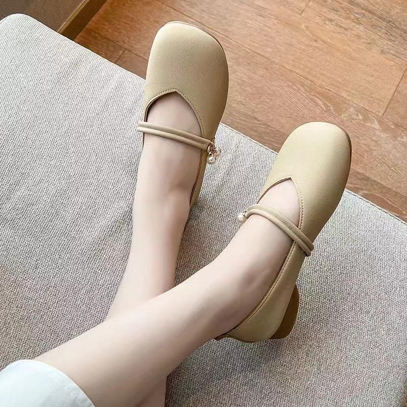 Fashion Temperament single shoe women's spring new gentle versatile style low heeled shoes simple comfortable women's shoes