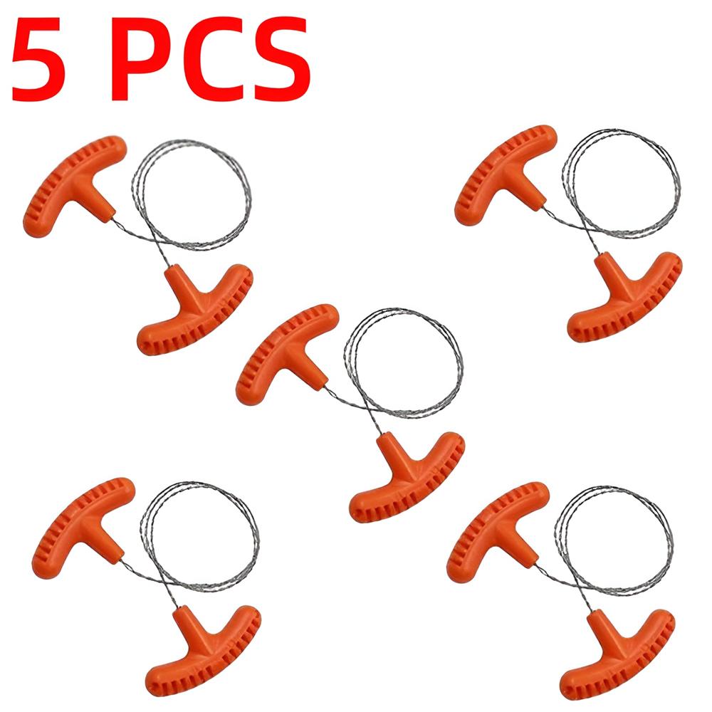 1/2PCS Portable Stainless Steel Wire Saw with Finger Handle Outdoor Camping Hiking Pocket Manual Cutting Chain Saws Survive Tool