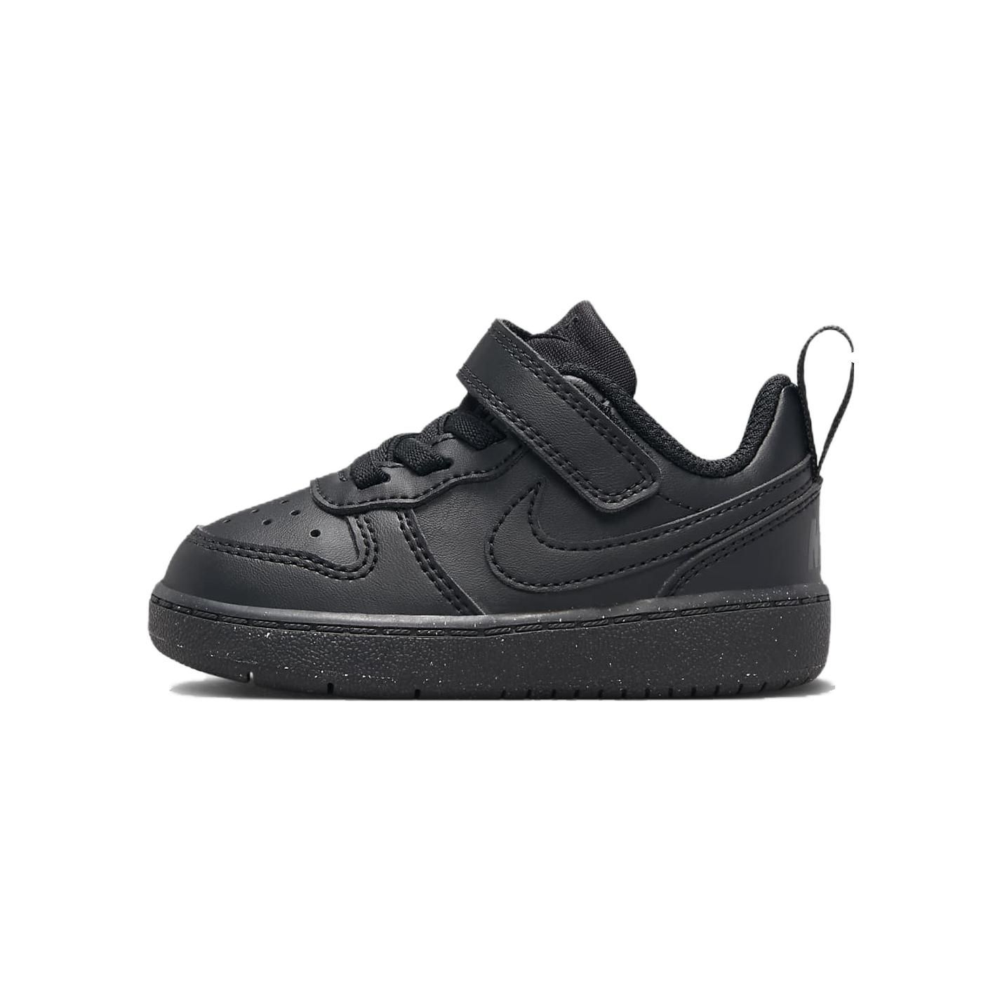 Nike Court Borough Low Recraft TD Triple Black Baby Sneakers DV5458-002 23.5