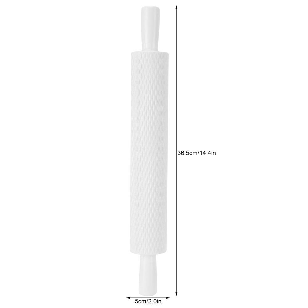 Non-Stick Cake Rolling Pin PP Plastic Dough Roller Durable Embossing Rolling Pin  Clay Craft