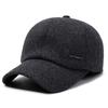 Men'S Hat Casual Baseball Cap Middle-Aged And Elderly Fashion Warm Cap Ear Protector Cotton Cap