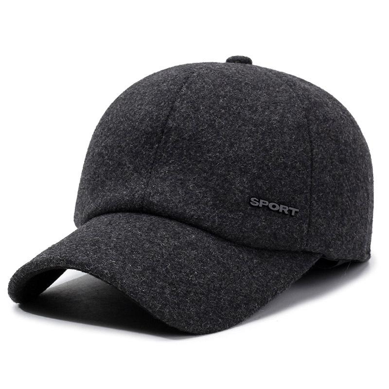 Men'S Hat Casual Baseball Cap Middle-Aged And Elderly Fashion Warm Cap Ear Protector Cotton Cap