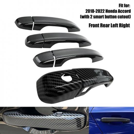 4PCS Carbon Door Fiber Exterior Handle Cover For 2018- Honda Trims Accord
