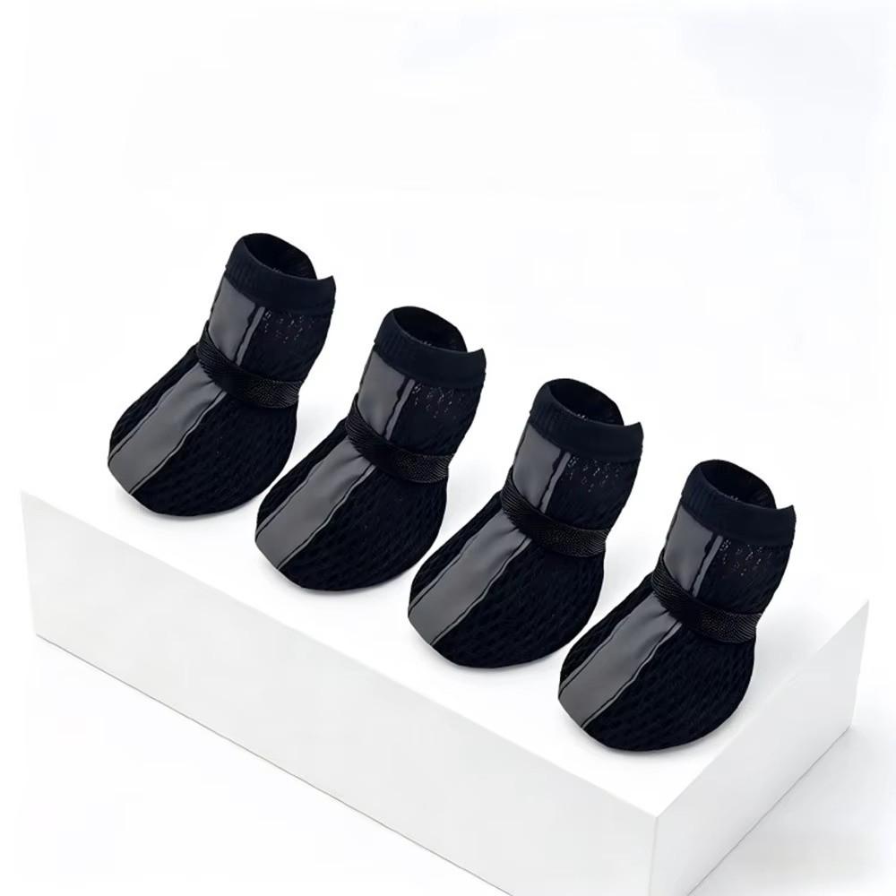 4PCS/SET Non-Slip Dog Shoes Breathable Pet Paw Protector Durable Pet Booties for Pets