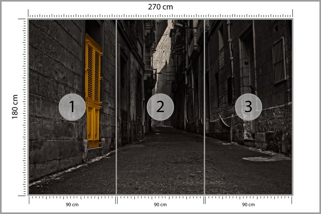 Photomural Alley 3D Smooth Vinyl 270x180
