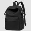 Daily Large Capacity Travel School Backpacks Ladies Pure Color Shoulder Knapsacks Nylon Zipper Shopping Rucksacks
