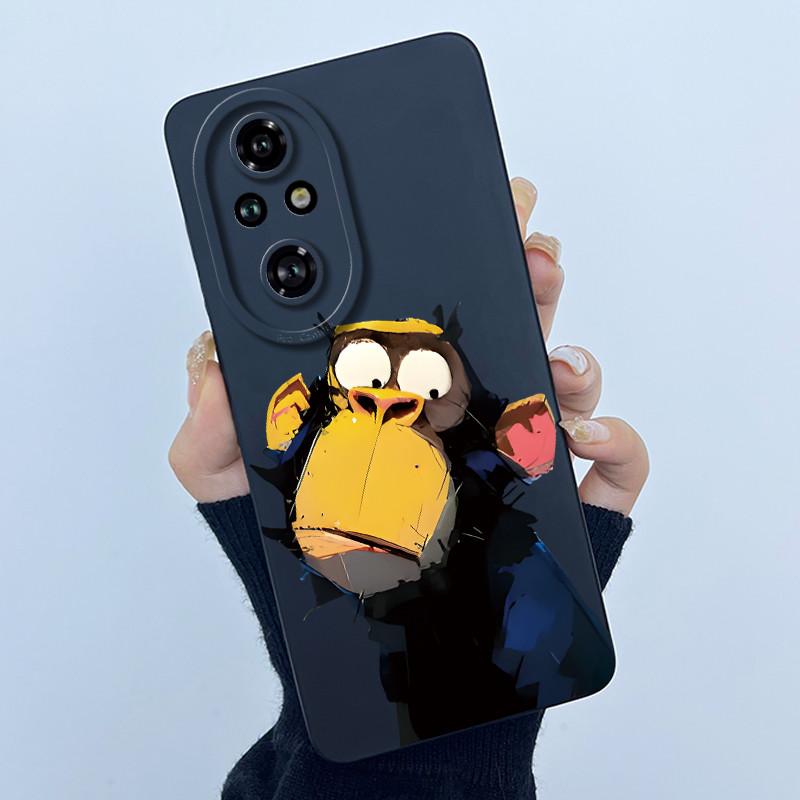 Cartoon Case For Honor 200 100 Honor200 Honor100 Pro Lite 5G Liquid Silicone Camera Lens Protector Phone Case Soft Back Cover