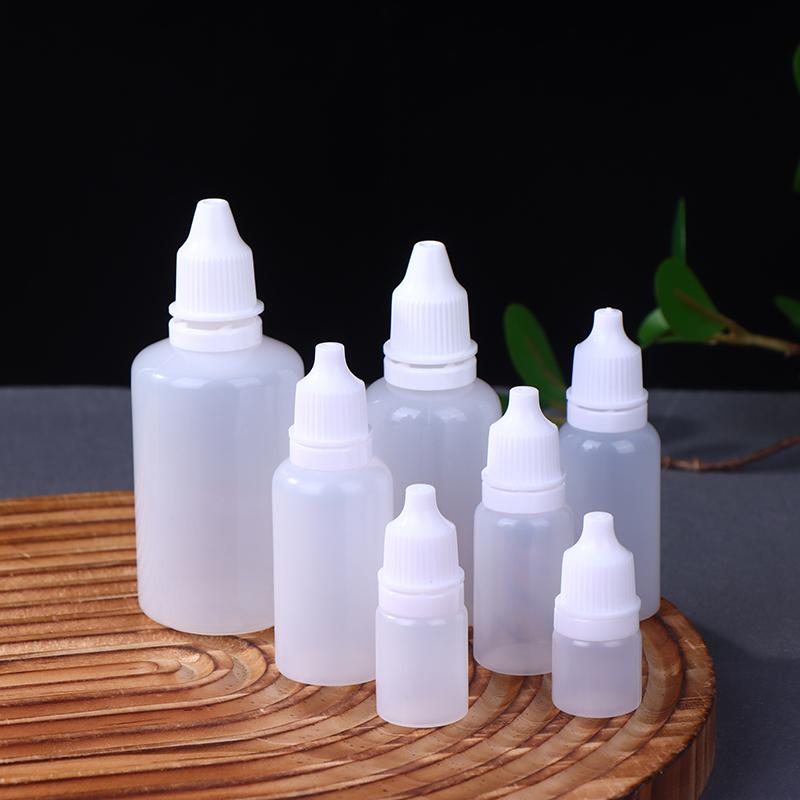 10Pcs 5/10/15/20/30/50Ml Empty Plastic Dropper Bottle Paint Beauty Oil Squeezable Refillable Bottle Cosmetics Storage Bottles