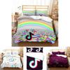 Luxurious Tiktok Pattern Duvet Cover Set With Pillowcase For Comfortable Sleep