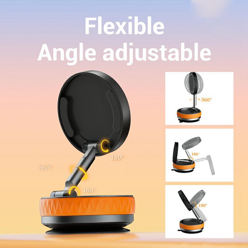 X58 Foldable Suction Cup Phone Holder Car Mirror Glass 360 Degree Rotation Magnetic Phone Stand