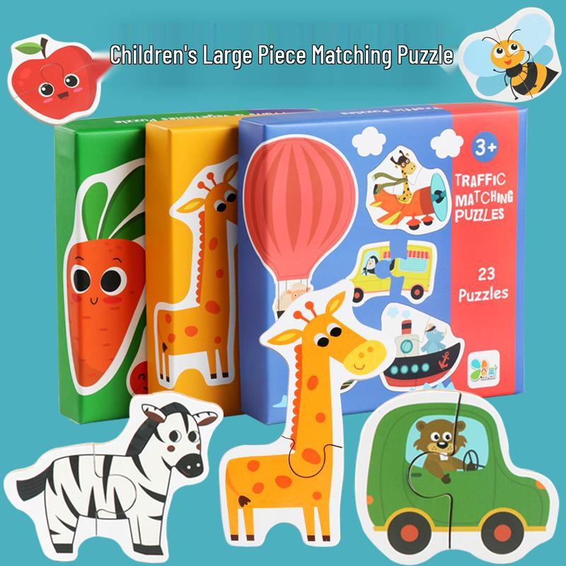 

Large Animal Matching Puzzle for Toddlers: Educational Toy for Ages 1-3 Boys & Girls